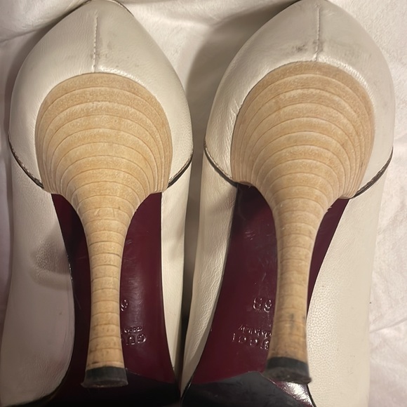 Gucci web bow open toe shoes used 6B 36 - Picture 7 of 9